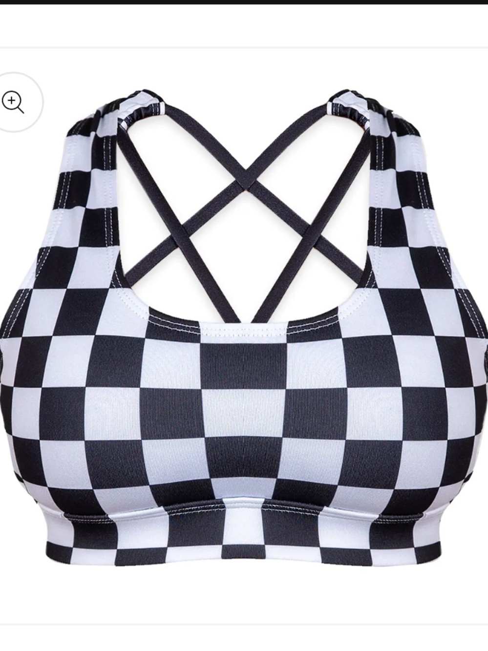 The Barbell Cartel Checkered Sports Bra - Size XL